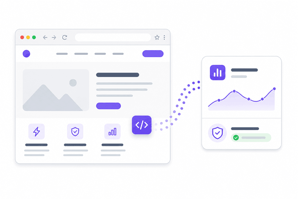 First-party tracker recording pageviews from a website